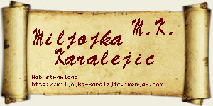 Miljojka Karalejić vizit kartica
